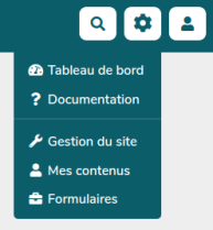 Aper&ccedil;u menu de roue crant&eacute;e