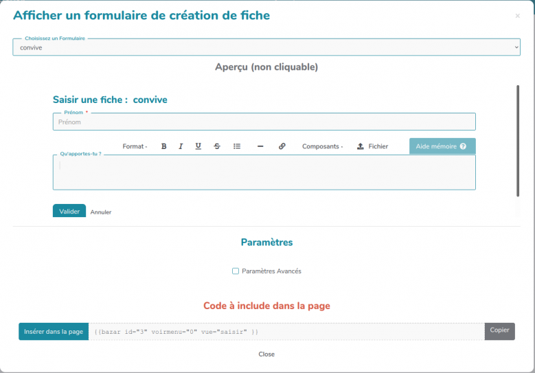 YWDocBazarPermettreSaisie_formulaire_saisie_choix_fait